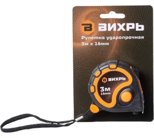 Рулетка ВИХРЬ 3м х 16мм 73/11/1/1 — изображение 3